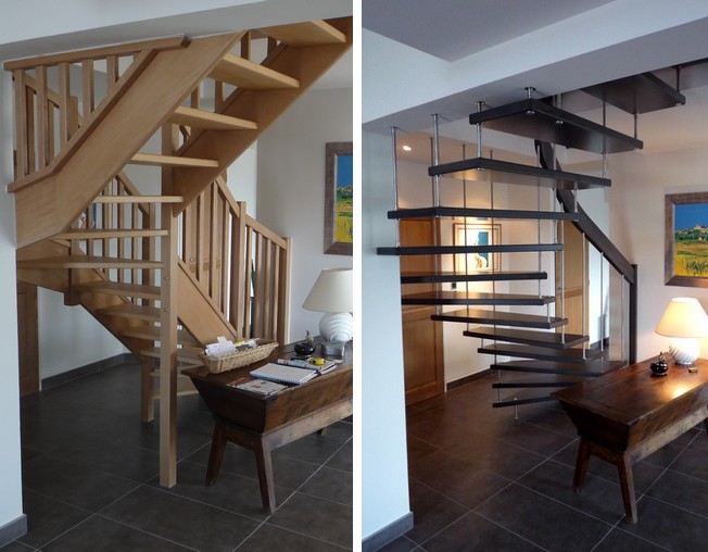 Escalier Avant après