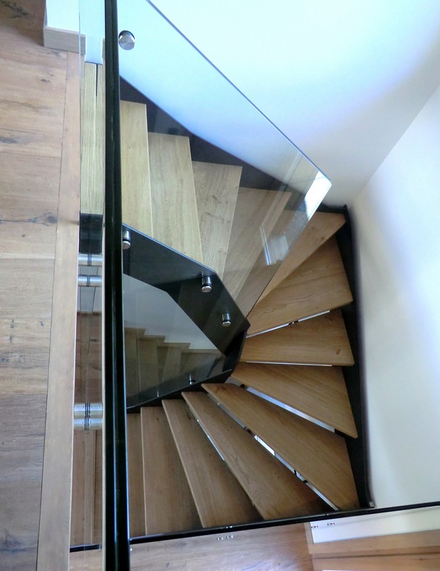 escalier sans contremarche bois métal limon droit