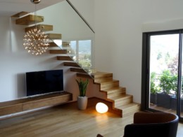 escalier design mixte ego linéa bois et verre