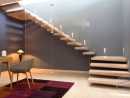 escalier flottant marches suspendues sur mesure