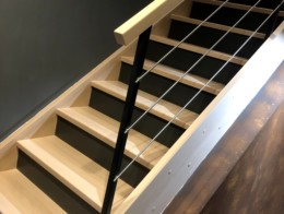 escalier en bois traditionnel style classique