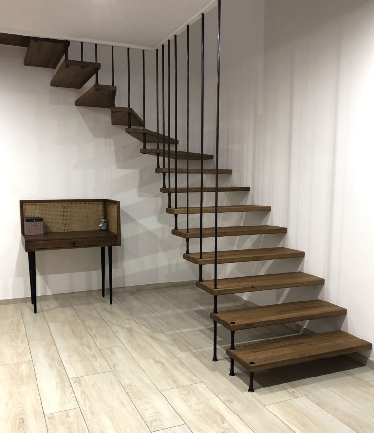 escalier sur-mesure sans limon