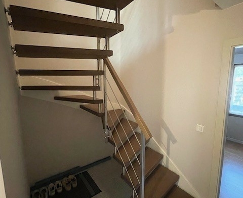 escalier autoportant garde corps inox