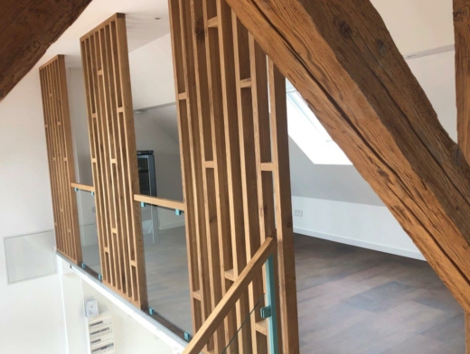 claustra bois toute hauteur en chêne